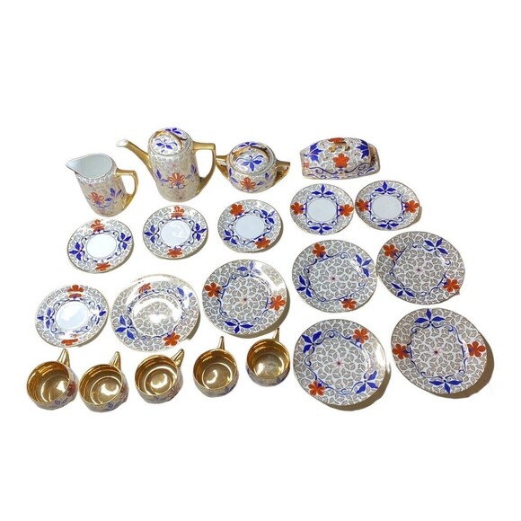 G&H Czechoslovakia Vienna Style Porcelain Demitasse Dinner Coffee Tea Set - Picture 12 of 12